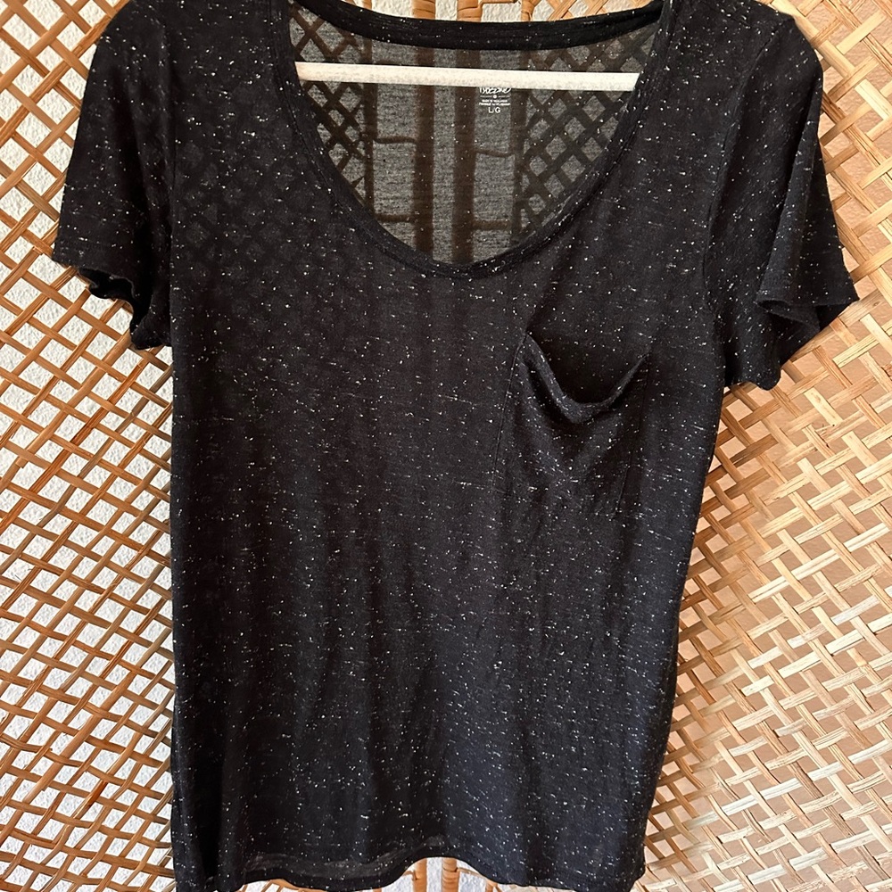 Black Speckled Women's Top